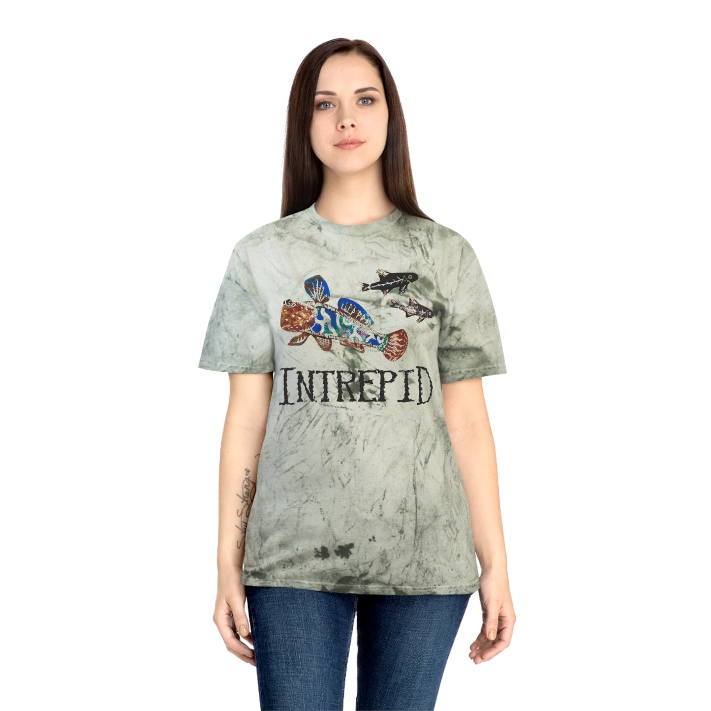 Mudskipper Tee. Intrepid Apparel. Color Blast Dye.