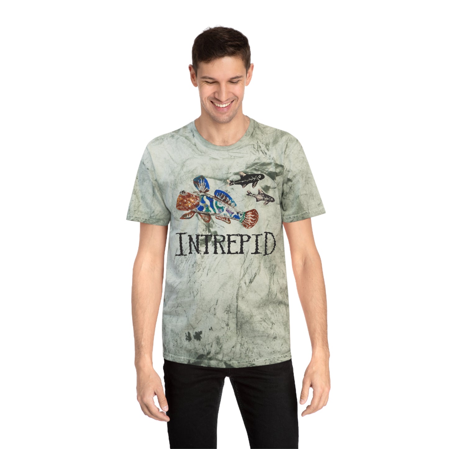 Mudskipper Tee. Intrepid Apparel. Color Blast Dye.