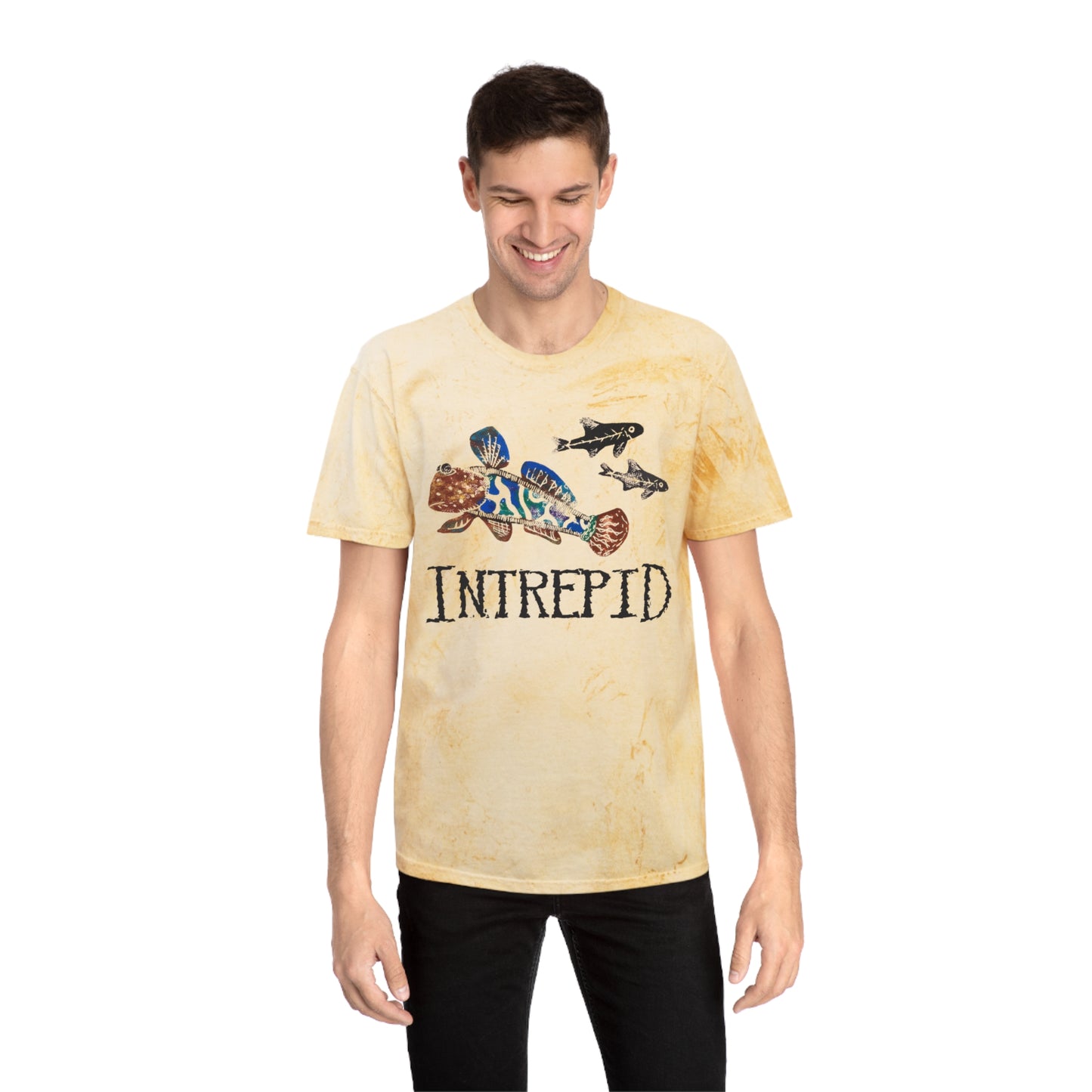 Mudskipper Tee. Intrepid Apparel. Color Blast Dye.