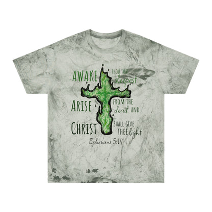 Wispy Light Christian Cross Color Blast Tee
